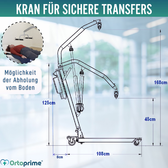 Patientenlifter mit Schnellverstellbarem Gurt inkl.