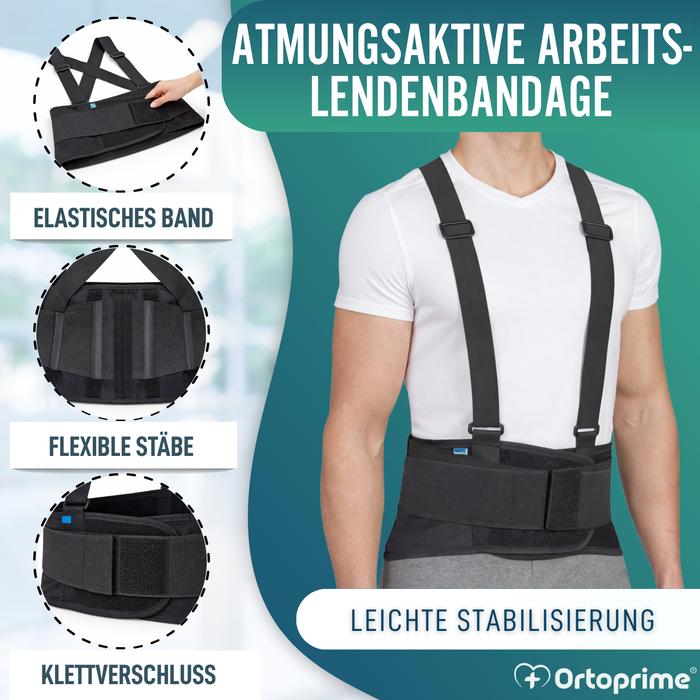 Arbeits-Lumbosakralbandage | Verstellbare Orthese