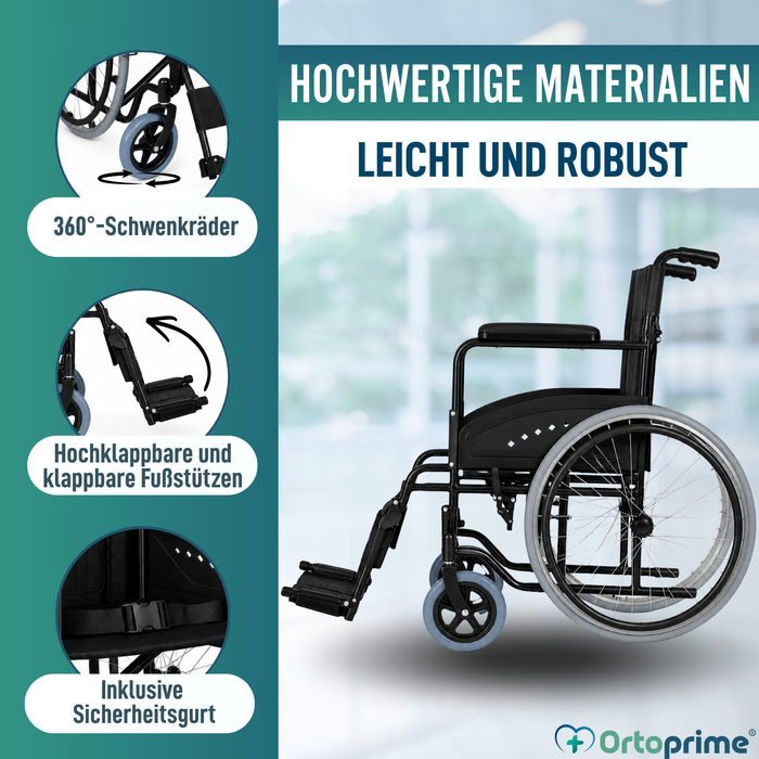 Rollstuhl Faltbar Leicht Senioren Autopropulsierbarer