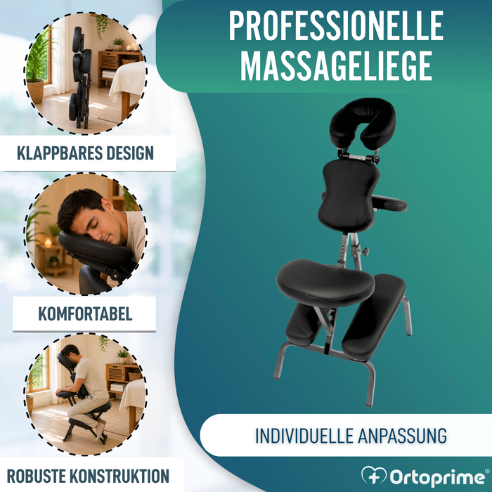 Klappbarer Massagestuhl mit Verstellbarer Kopfstütze