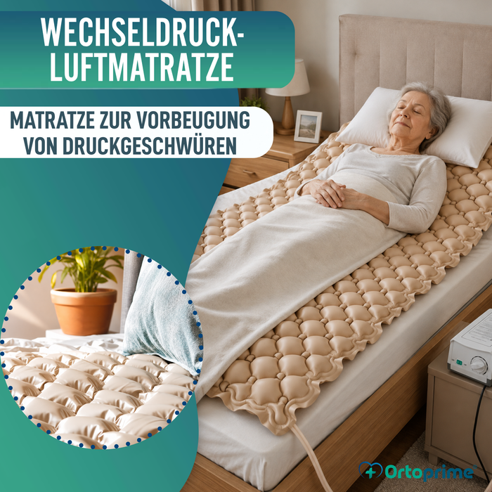 Antidekubitusmatratze mit Kompressor und Luftwechselzellen