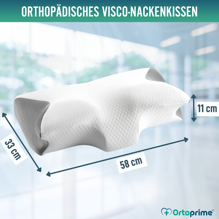 Ergonomisches viskoelastisches Nackenkissen mit Kontur