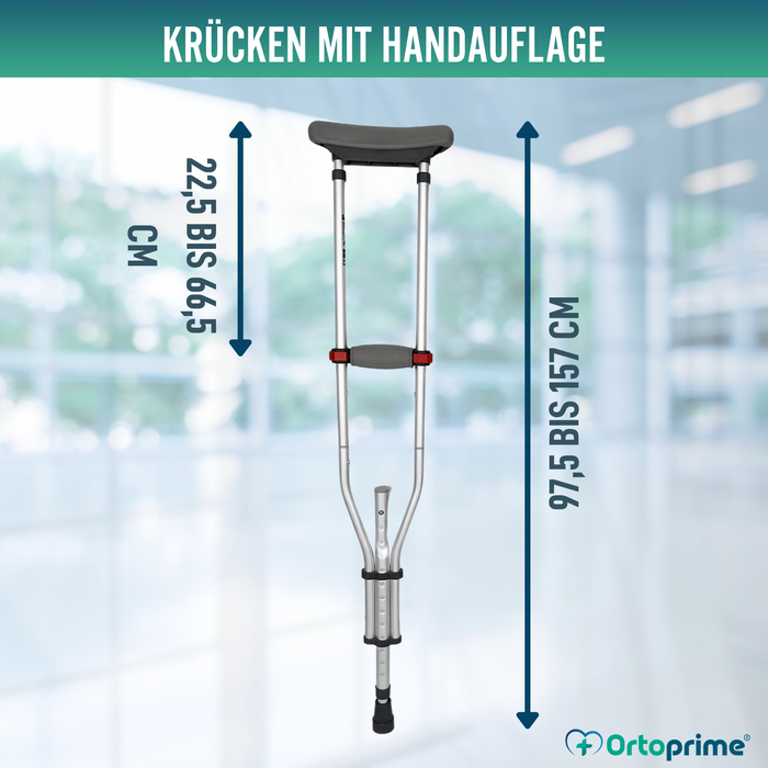 Achselkrücken aus Aluminium Verstellbar | 2er-Pack