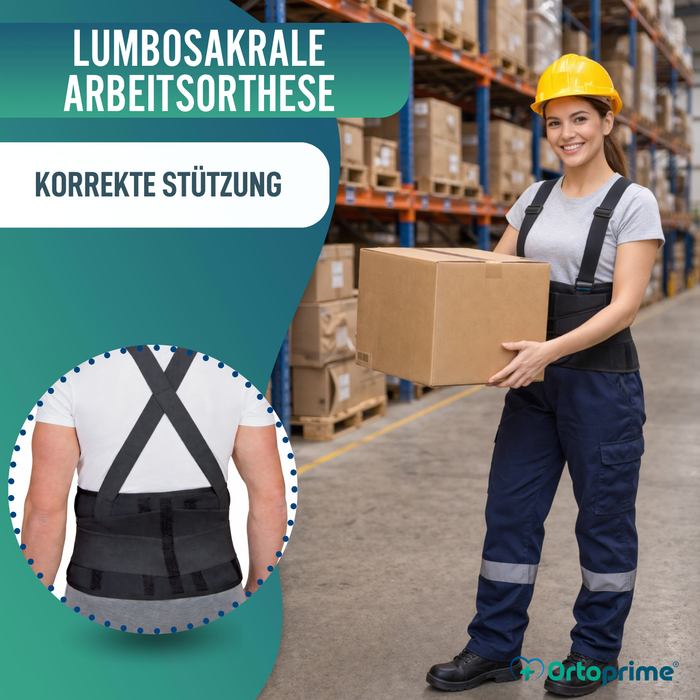 Arbeits-Lumbosakralbandage | Verstellbare Orthese