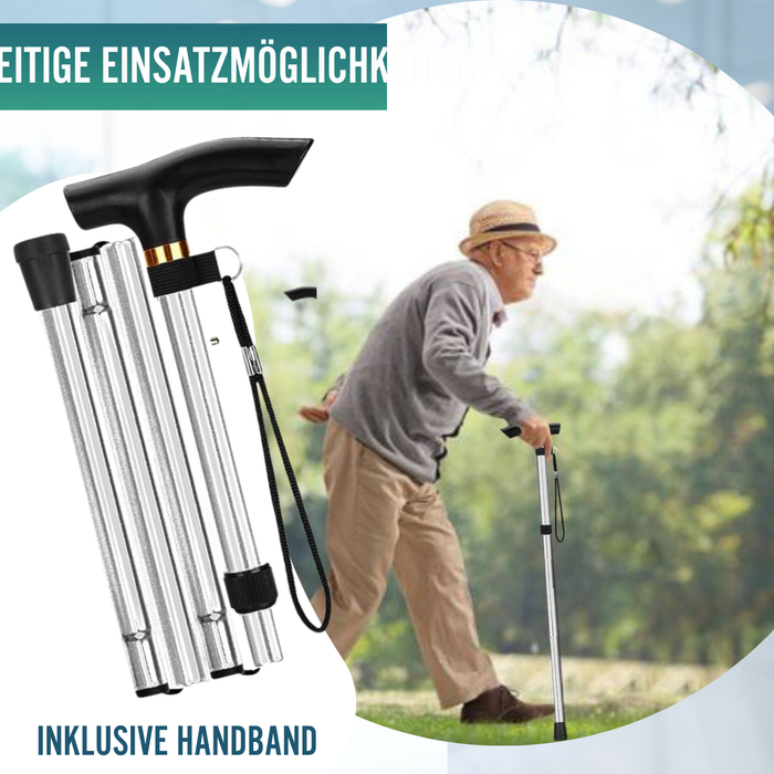 Orthopädischer Gehstock zum Gehen Verlängerbar | Silber