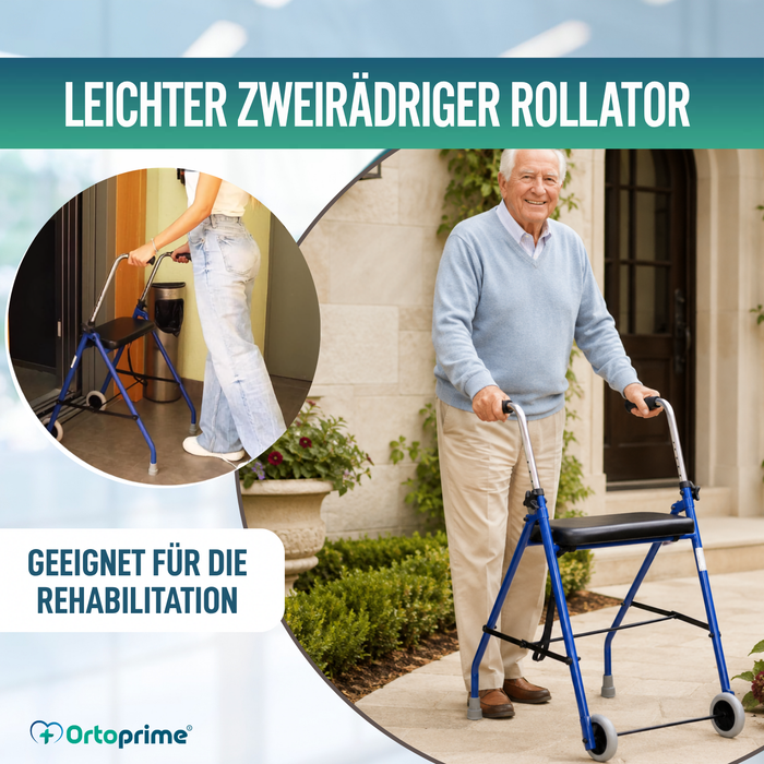 Rollator für Senioren 2 Räder | Faltbare Rollatoren für Erwachsene