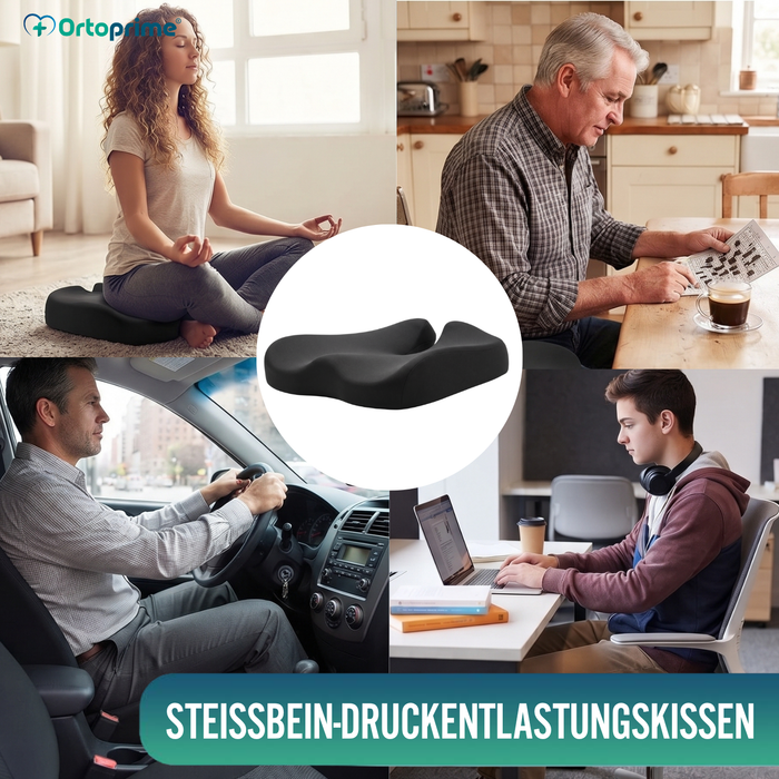 Orthopädisches Rutschfestes Sitzkissen für das Steißbein | Ergonomisch