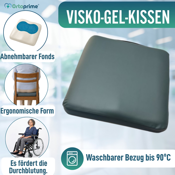 Antidekubitus Visko-Gel-Rollstuhlkissen 85 kg/m3