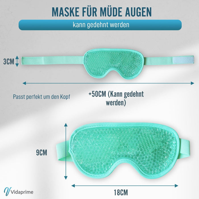 Kühl- und Wärme-Gelmaske mit verstellbarem Band für die Augen