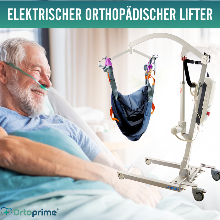 Orthopädischer Patientenlift mit Kopfstützgeschirr inkl