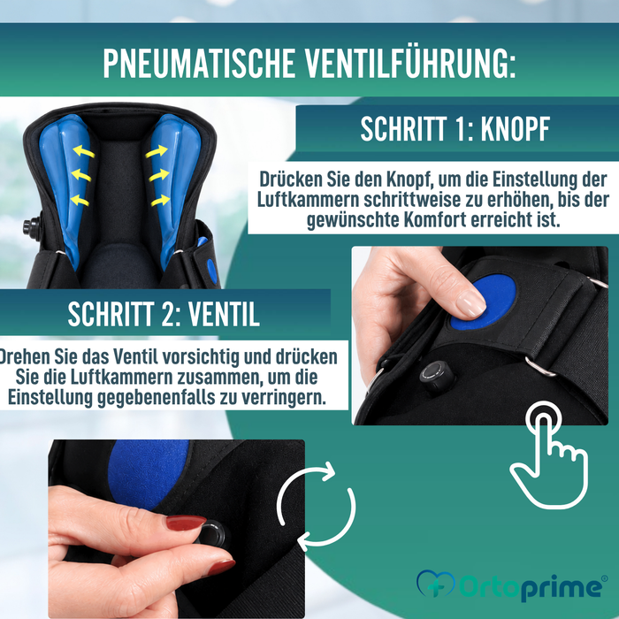 Kurzer Walker-Stiefel Beidseitig | Pneumatischer Orthesenstiefel