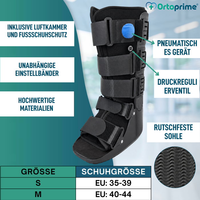 Langer Walker-Stiefel mit Luftkammer | Orthopädisch