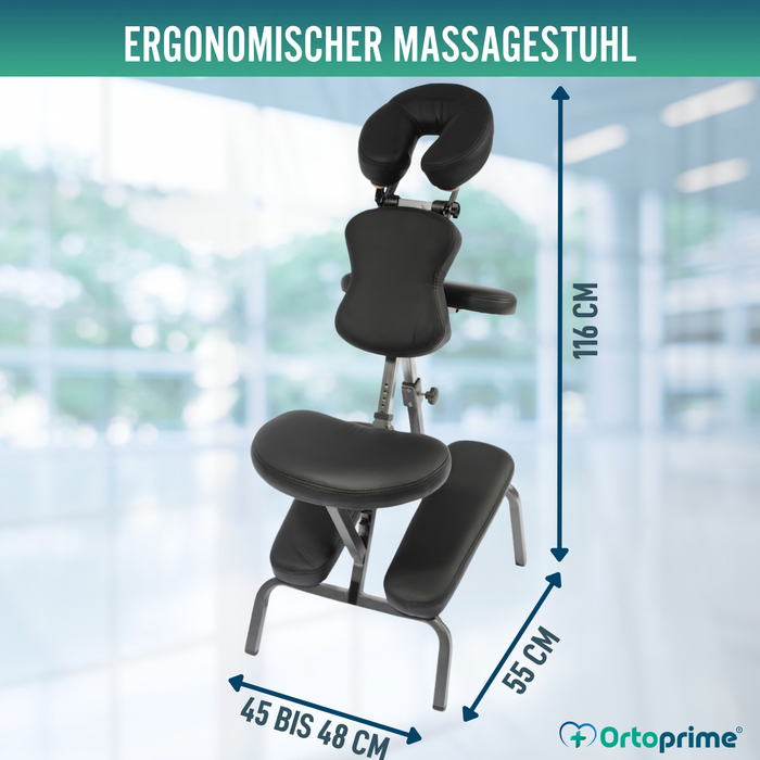 Klappbarer Massagestuhl mit Verstellbarer Kopfstütze
