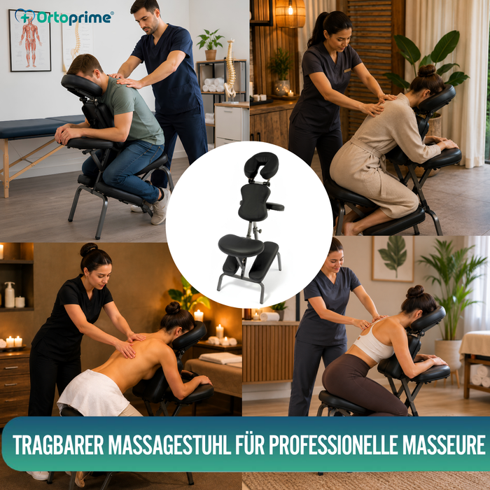 Klappbarer Massagestuhl mit Verstellbarer Kopfstütze