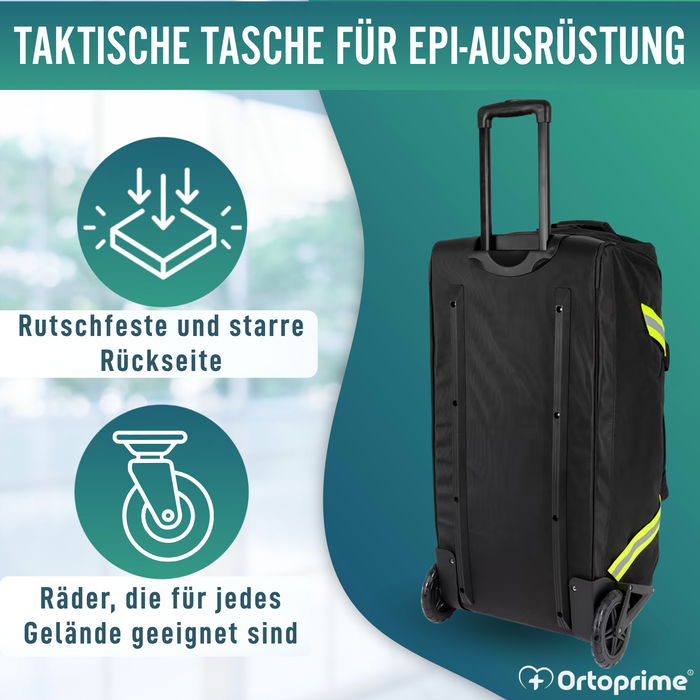 Professionelle Feuerwehr-Trolleytasche mit Rollen für PSA