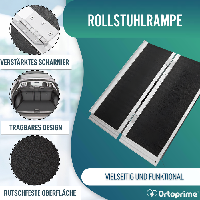Klappbare Rollstuhlrampe Tragbare Treppenrampe