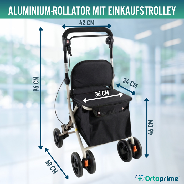 Einkaufswagen mit Sitz | Hilfe im täglichen Leben