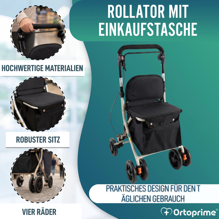 Einkaufswagen mit Sitz | Hilfe im täglichen Leben