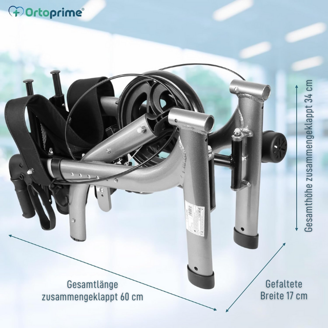 Rollator-Gehwagen mit Sitz und Korb für den Außenbereich