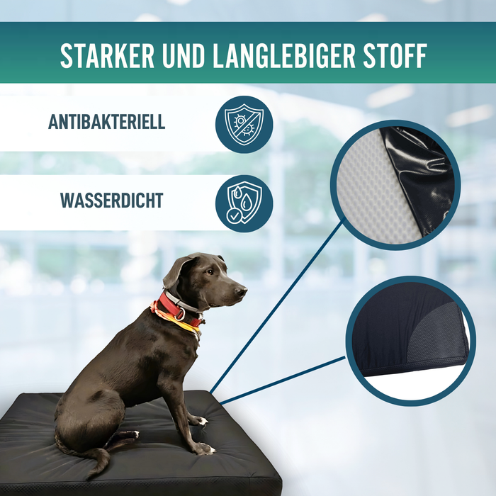 Viscoelastische Hundematratze, wasserfester Bezug | 4 Größen