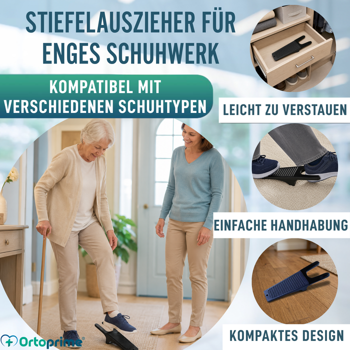 Orthopädischer Kunststoff-Schuhanzieher Rutschfest | 13 cm