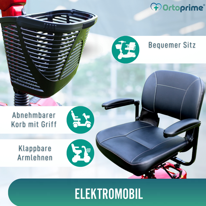 Elektrischer Rollstuhl | Doppeltes Federungssystem