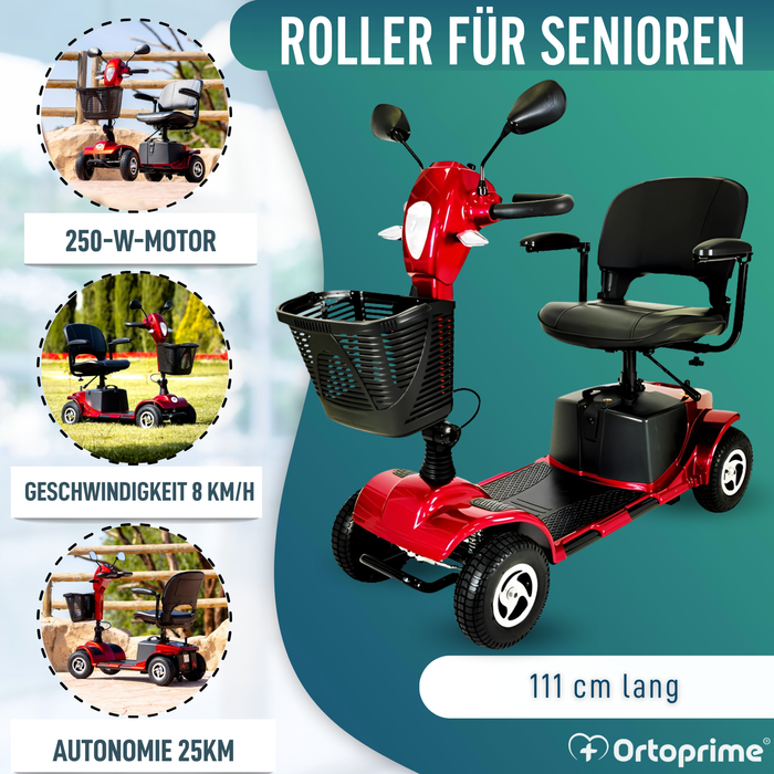 Faltbarer Elektroroller für eingeschränkte Mobilität | Vollfederung