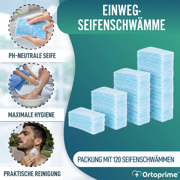 Einweg-Seifenschwämme, 120 Stück pro Box