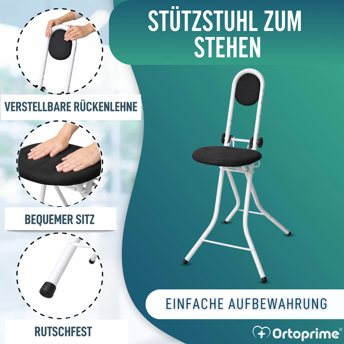 Stützstuhl mit Rückenlehne | Höhenverstellbar