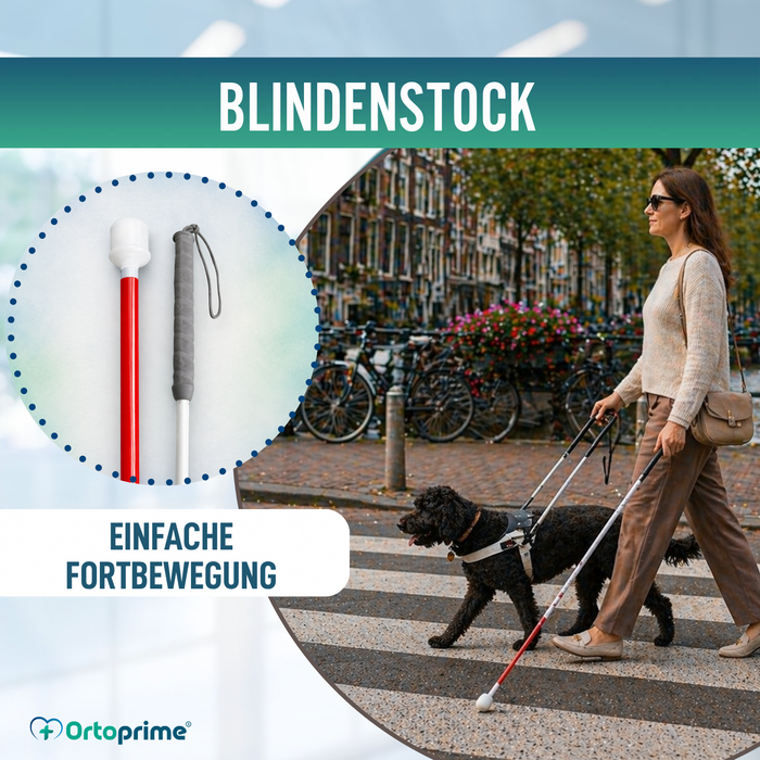 Faltbarer Blindenstock aus Aluminium