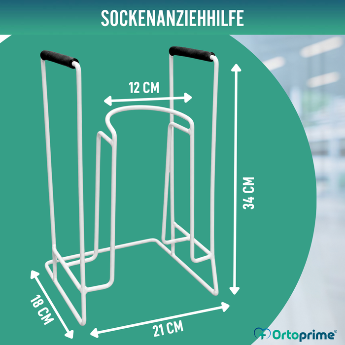 Schuhanzieher für Kompressionsstrümpfe und Socken | Mit Sockel