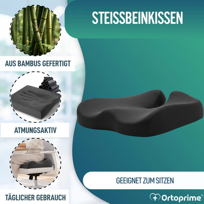 Orthopädisches Rutschfestes Sitzkissen für das Steißbein | Ergonomisch