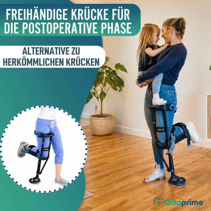 Freihändige Kniekrücke | Höhenverstellbar