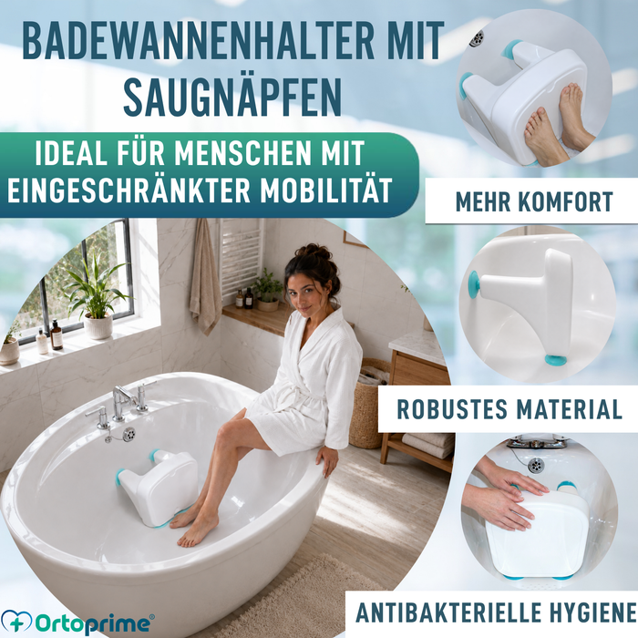 Reduzierender Badewannenständer mit Saugnäpfen | Anpassbar