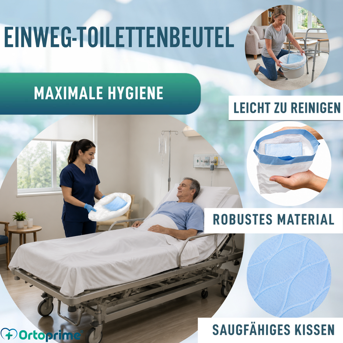 Einweg-Toilettensäcke Saugfähig | 20 Stück Pack