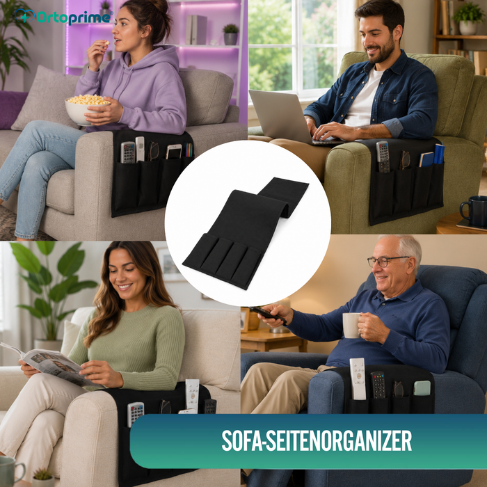 Sessel-Armlehnen-Organizer 5 Fächer | Rutschfest