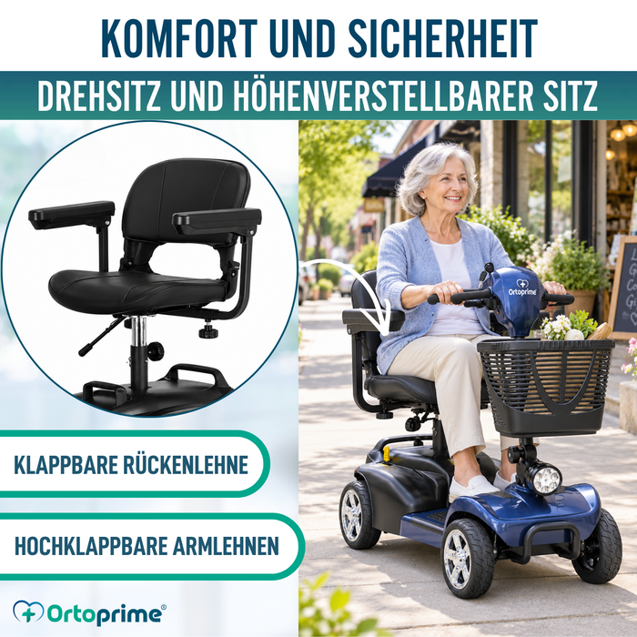 Zerlegbares Elektromobil 4 Räder | Entnehmbarer Akk