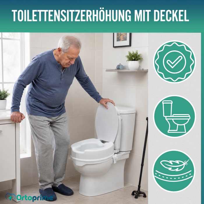 WC-Erhöhung mit Deckel 10 cm | Universal