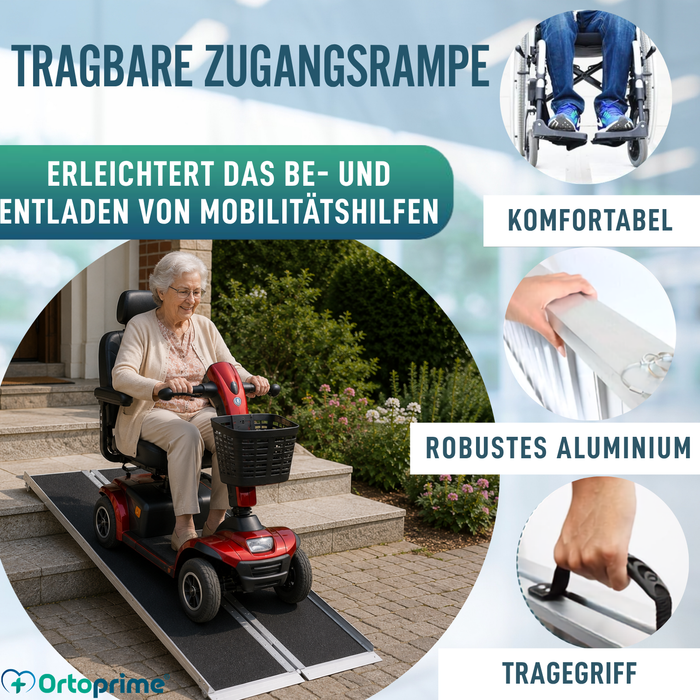 Klappbare Rollstuhlrampe Tragbare Treppenrampe