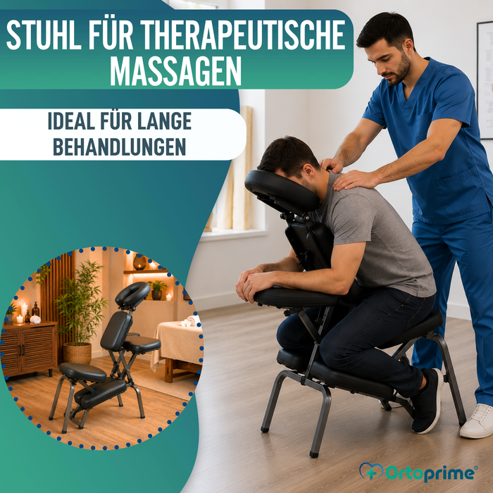 Klappbarer Massagestuhl mit Verstellbarer Kopfstütze