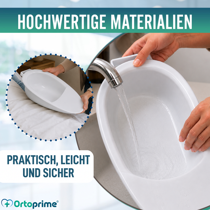 Steckbecken für Erwachsene 2,5 L | Urinflasche Unisex für Bett