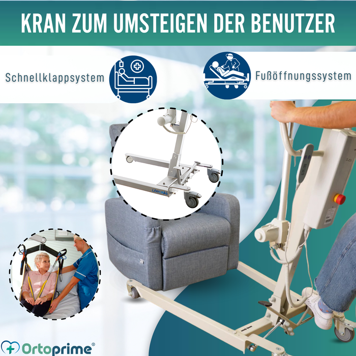 Patientenlifter mit Schnellverstellbarem Gurt inkl.