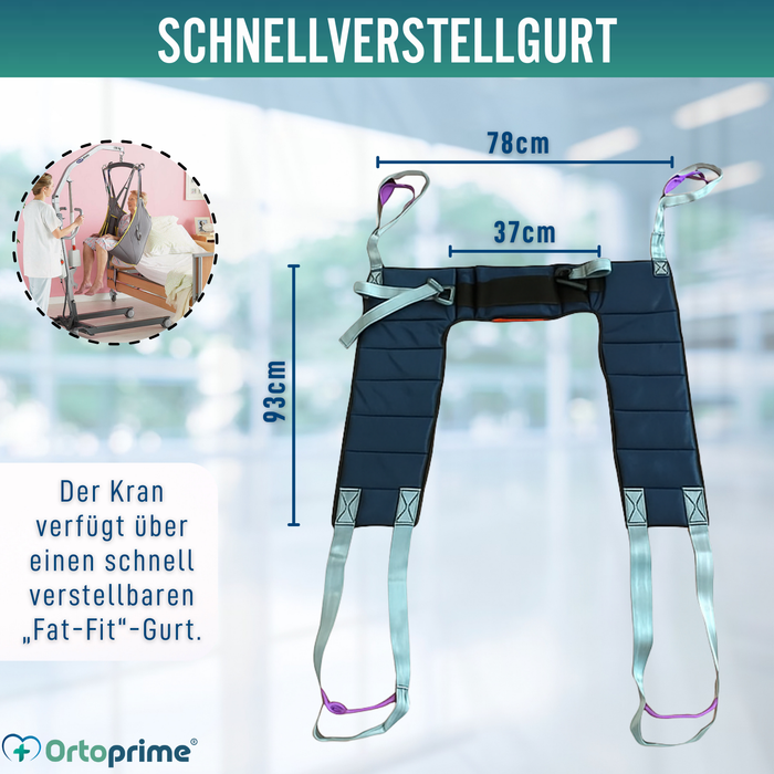 Patientenlifter mit Schnellverstellbarem Gurt inkl.