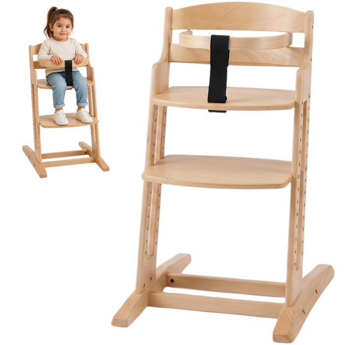 Kinderhochstuhl Evolutiv aus Holz | Höhenverstellbar