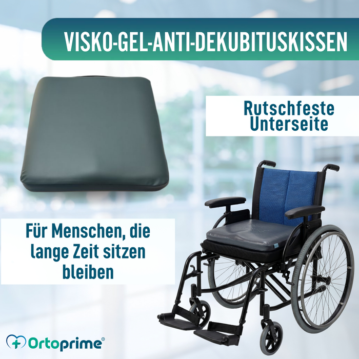 Quadratisches Antidekubitus Visko-Gel-Kissen 85 kg/m3 | Wasserdicht