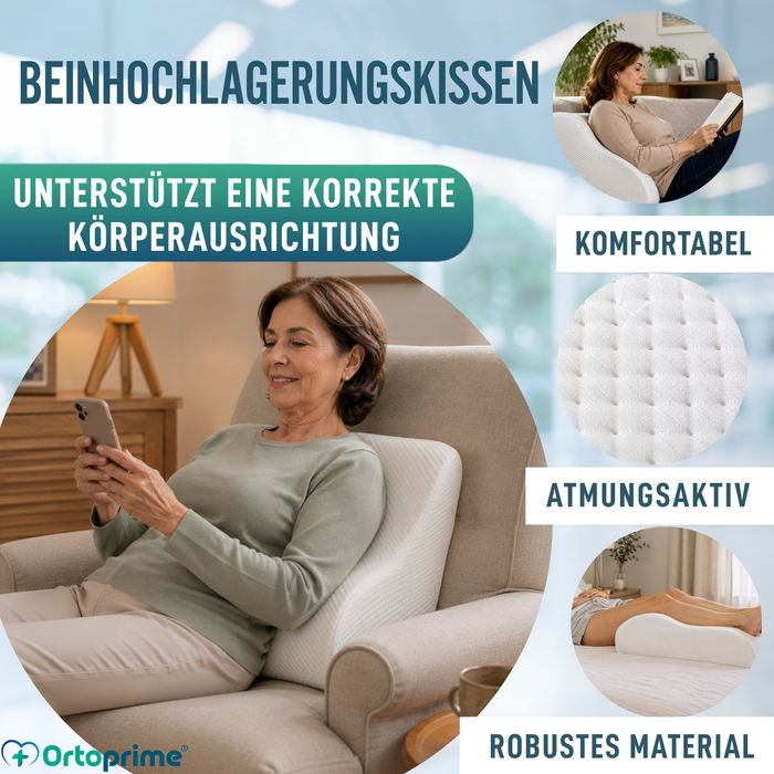 Viscoelastisches Beinkissen | Kissen mit Memory-Effekt für die Durchblutung