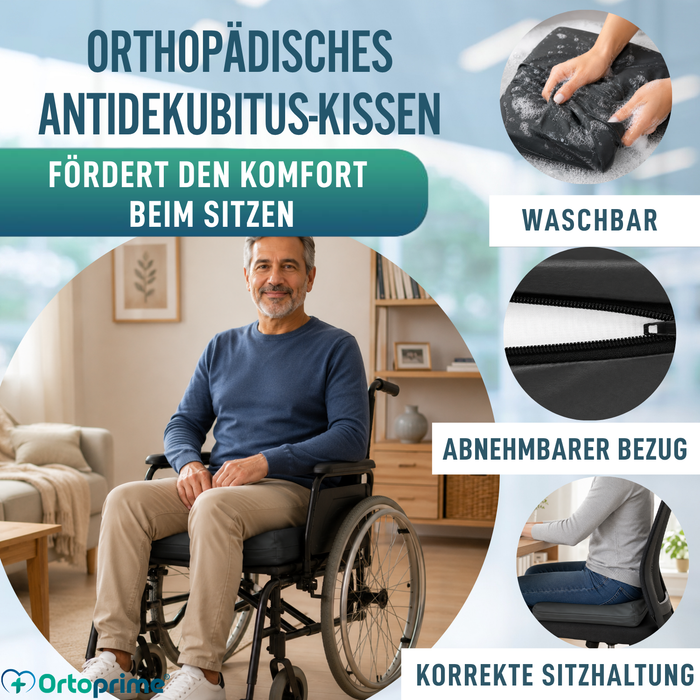 Antidekubitus-Sitzkissen Viscoelastisch 80kg/m3