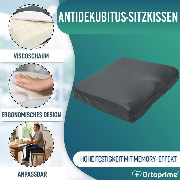 Antidekubitus-Sitzkissen Viscoelastisch 80kg/m3
