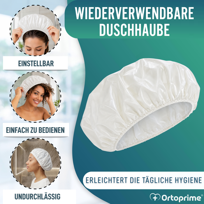 Wiederverwendbare Duschhaube Waschbar Atmungsaktiv | Einheitsgröße