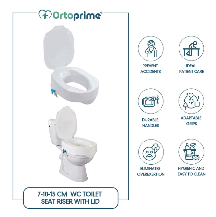 Toilettenerhöhung mit Deckel in 7-10-15 cm Höhe | Universelles Modell